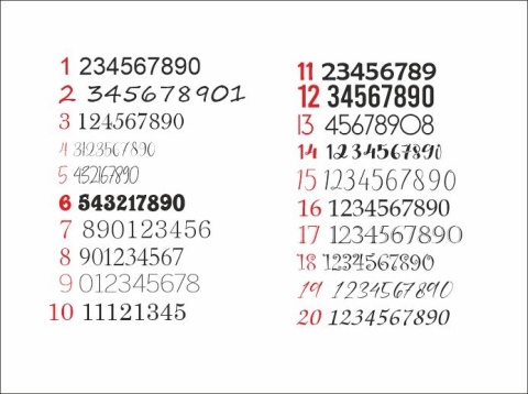 Numerki na szafki 3x3 cm -100 szt. Dowolne numerki Trwały Grawer