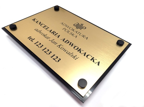 Szyld grawerowany, elegancki na plexi 40 x 30 cm