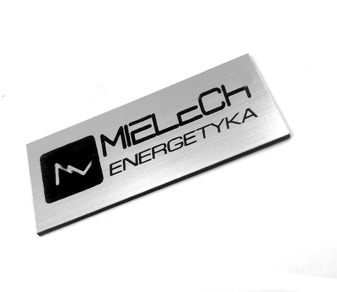 Tabliczka 5x3 cm z dowolnym grawerem - srebro szczotkowane 100 szt Tabliczka 5x3 cm z dowolnym grawerem - srebro szczotkowane 100 szt