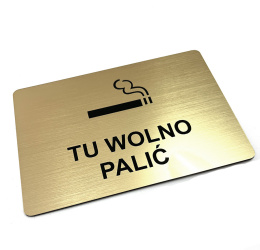 Tabliczka Tu wolno palić, piktogram Papierosa - tu wolno palić