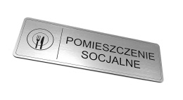 Tabliczka na drzwi Pomieszczenie socjalne - grawerowana