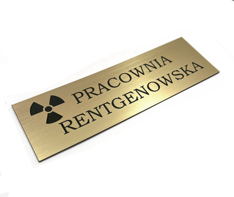 Tabliczka na drzwi - RTG, GRAWEROWANA -oznaczenie RTG