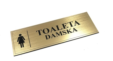 Tabliczka na drzwi biura, 20 x 7 cm tabliczka Toaleta damska