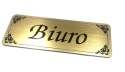 Tabliczka na drzwi elegancka 16 x 6 cm - Stylowa tabliczka BIURO