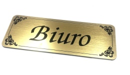 Tabliczka na drzwi elegancka 16 x 6 cm - Stylowa tabliczka BIURO