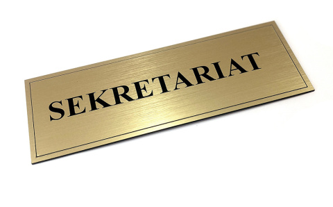 Tabliczka na drzwi z napisem SEKRETARIAT Tabliczka na drzwi z napisem SEKRETARIAT