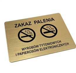 ZAKAZ PALENIA ! Tabliczka grawerowana elegancka !