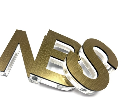 LITERA 3 D Z PLEXI O WYSOKOŚCI 10 cm