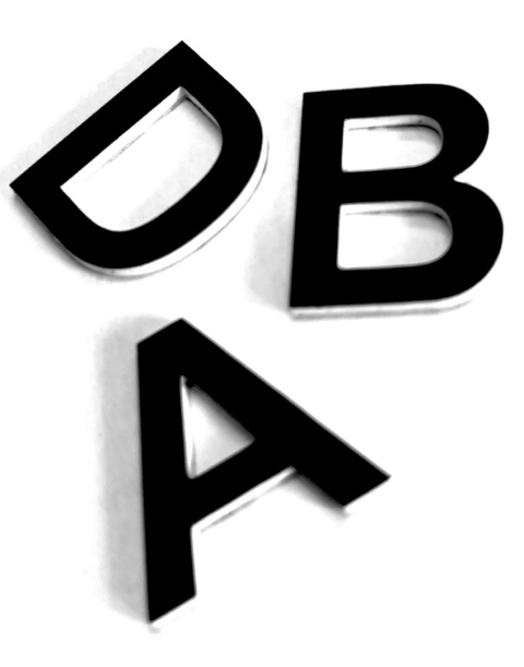 Literki 3D samoprzylepne laminat CZARNY SATYNA 6cm