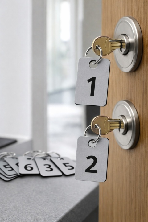 Numerek do szatni - breloczek do kluczy 10 szt