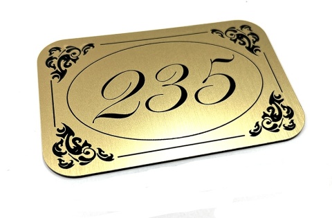 Numerek na drzwi 8 x 5 cm - grawerowany