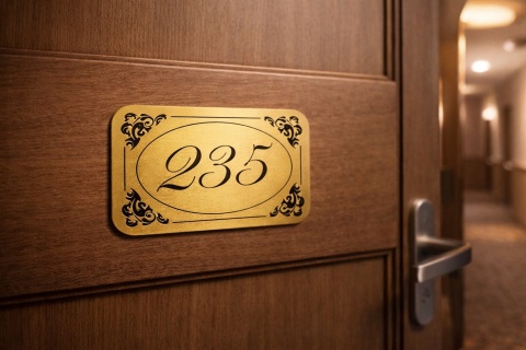 Numerek na drzwi 8 x 5 cm - grawerowany