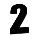 Numerek na drzwi, cyfra 2 lub inna - czarny mat 12 cm !