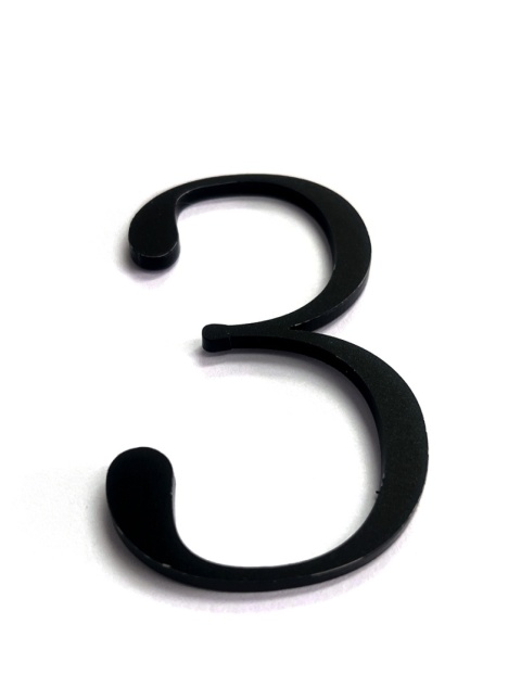 Numerek na drzwi, dowolna cyfra - czarny mat 8 cm !
