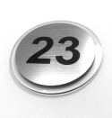 Numerek na drzwi okragły na plexi 7 x 7 cm