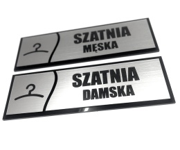Tabliczka Szatnia damska i męska – komplet