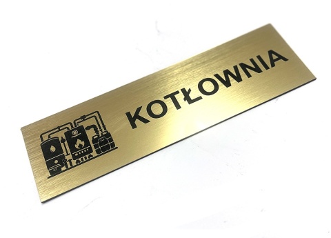 Tabliczka na drzwi - KOTŁOWNIA