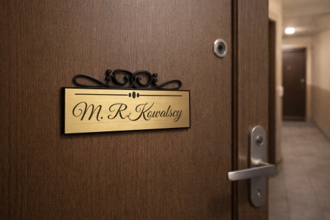 Tabliczka na drzwi , elegancka z nazwiskiem !