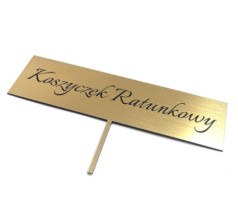 Tabliczka grawerowana - Koszyczek ratunkowy, grawerowana Super !