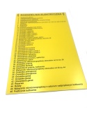 Tablica opisowa na rozdzielnię elektryczną 30 × 18 cm – laminat żółty, grawerowana